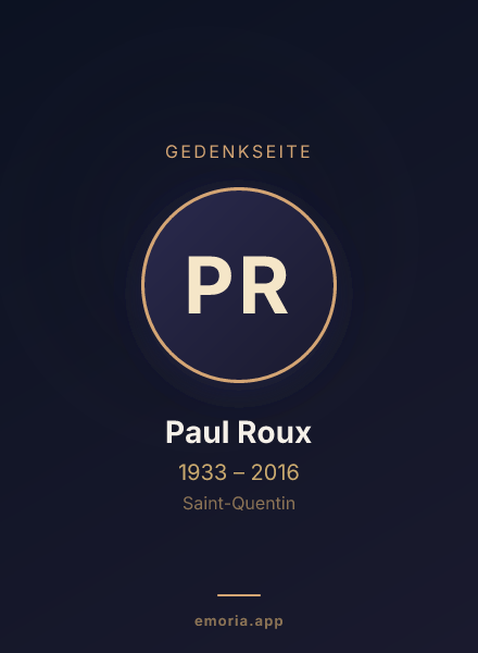 Gedenkportrait von Paul Roux