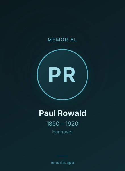 Memorial portrait of Paul Rowald