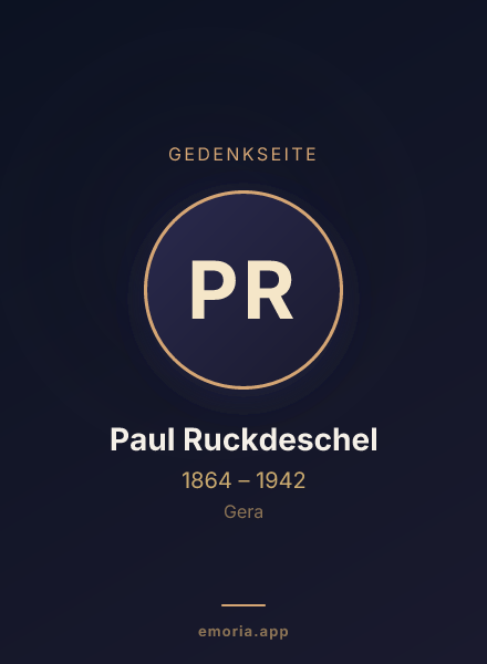 Gedenkportrait von Paul Ruckdeschel