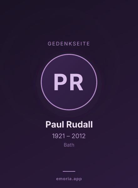 Gedenkportrait von Paul Rudall