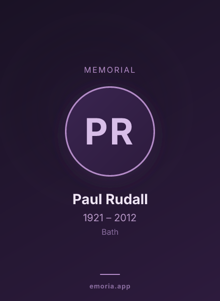 Memorial portrait of Paul Rudall