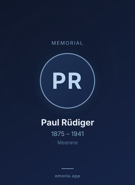 Memorial portrait of Paul Rüdiger