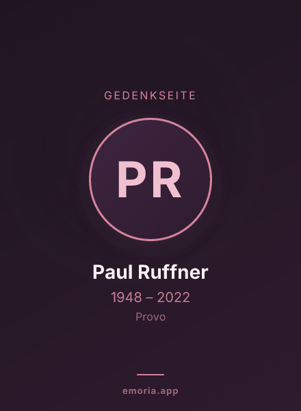 Gedenkportrait von Paul Ruffner
