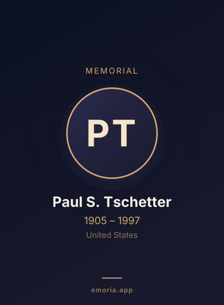 Memorial portrait of Paul S. Tschetter
