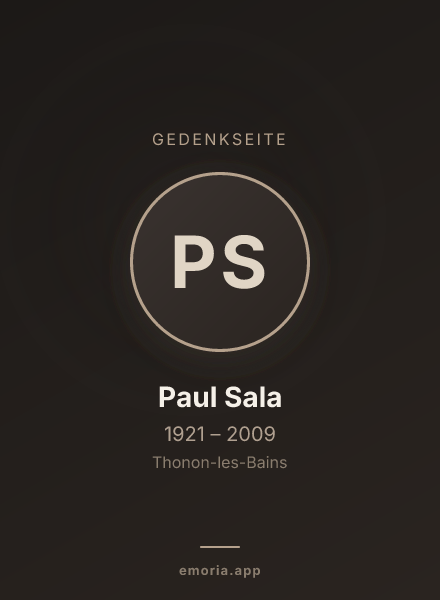 Gedenkportrait von Paul Sala
