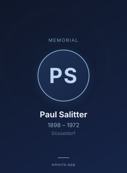 Memorial portrait of Paul Salitter