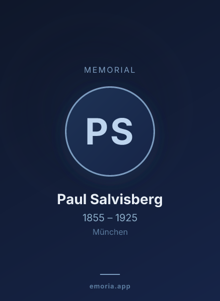 Memorial portrait of Paul Salvisberg