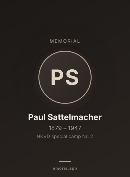 Memorial portrait of Paul Sattelmacher