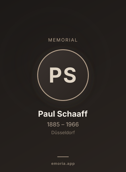Memorial portrait of Paul Schaaff