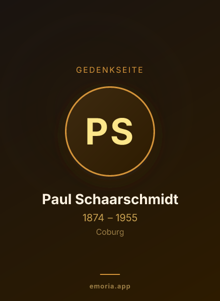 Gedenkportrait von Paul Schaarschmidt