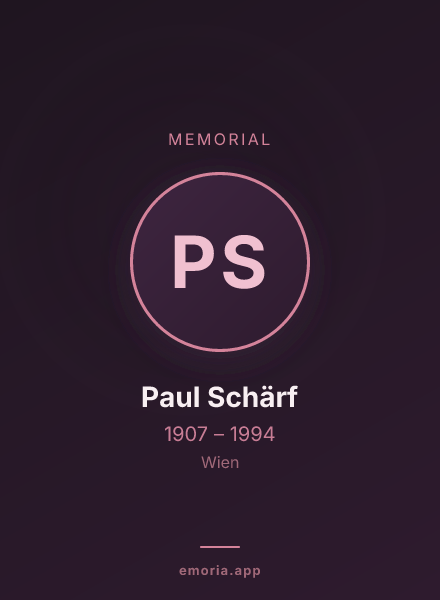 Memorial portrait of Paul Schärf