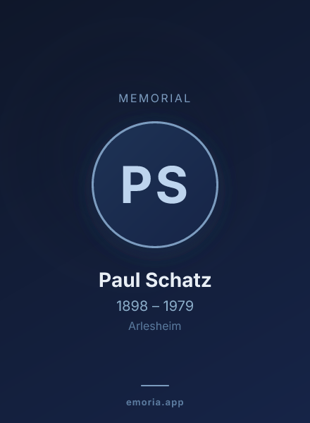 Memorial portrait of Paul Schatz