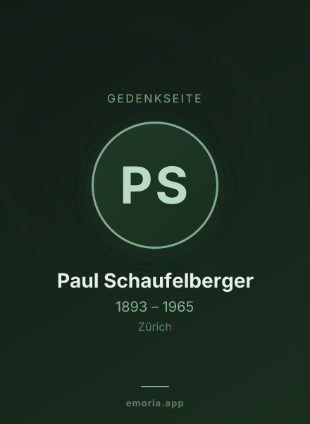 Gedenkportrait von Paul Schaufelberger
