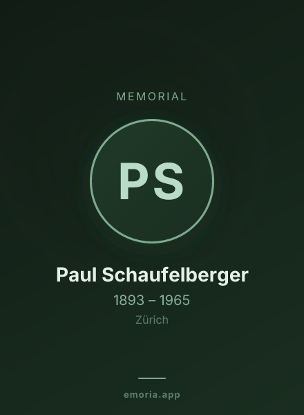 Memorial portrait of Paul Schaufelberger