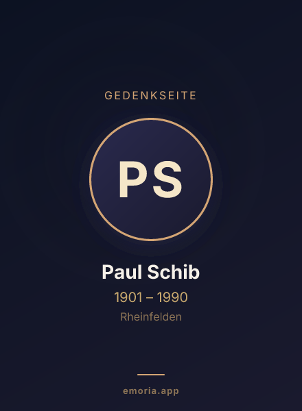 Gedenkportrait von Paul Schib
