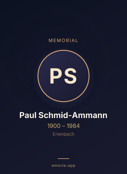 Memorial portrait of Paul Schmid-Ammann