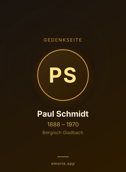 Gedenkportrait von Paul Schmidt