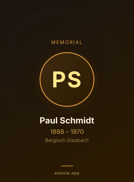 Memorial portrait of Paul Schmidt