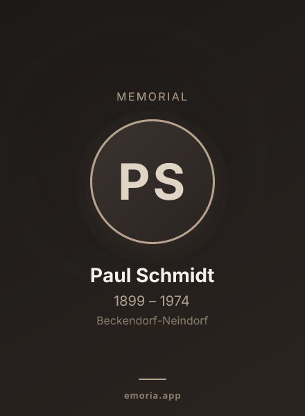 Memorial portrait of Paul Schmidt