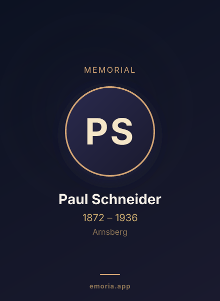 Memorial portrait of Paul Schneider