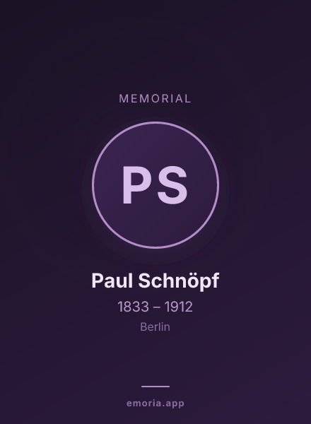 Memorial portrait of Paul Schnöpf