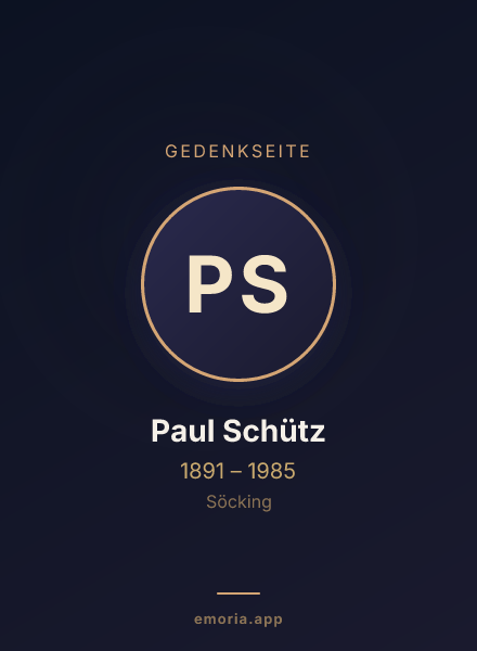 Gedenkportrait von Paul Schütz