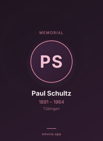 Memorial portrait of Paul Schultz