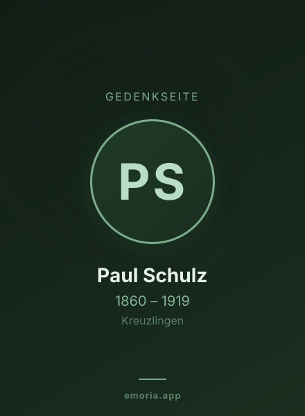 Gedenkportrait von Paul Schulz