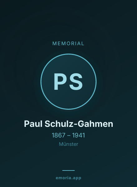 Memorial portrait of Paul Schulz-Gahmen