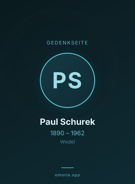 Gedenkportrait von Paul Schurek
