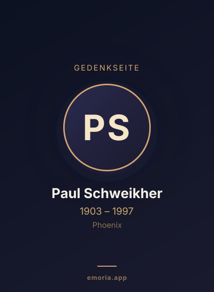 Gedenkportrait von Paul Schweikher