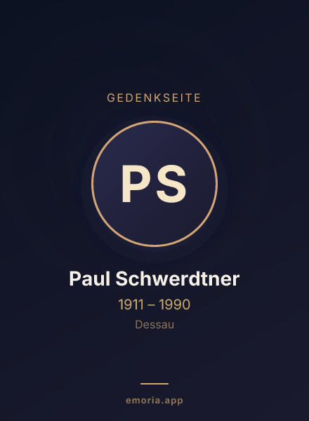 Gedenkportrait von Paul Schwerdtner