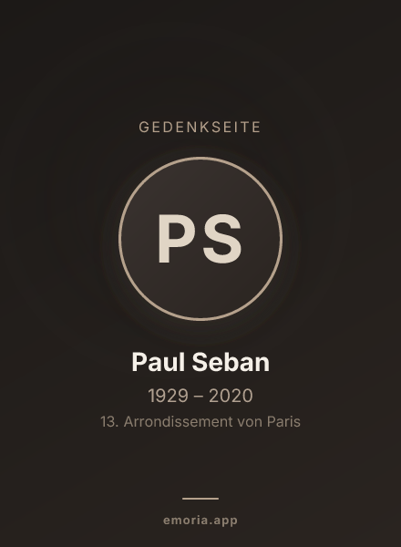 Gedenkportrait von Paul Seban