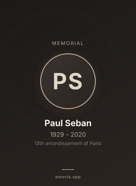 Memorial portrait of Paul Seban
