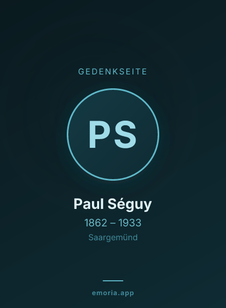 Gedenkportrait von Paul Séguy