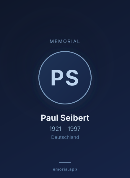 Memorial portrait of Paul Seibert