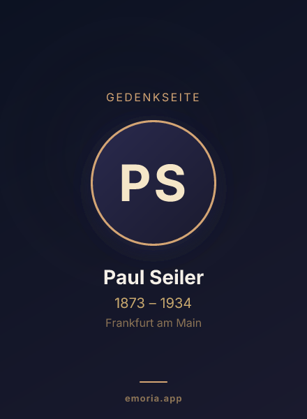 Gedenkportrait von Paul Seiler