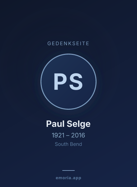 Gedenkportrait von Paul Selge