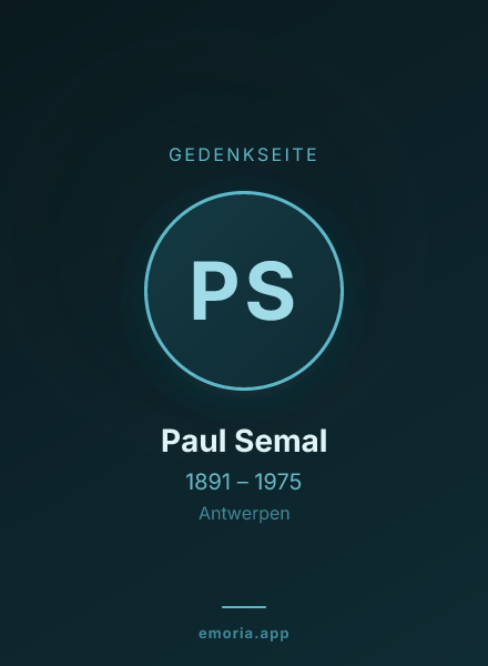 Gedenkportrait von Paul Semal