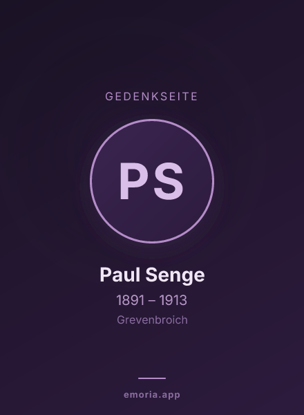 Gedenkportrait von Paul Senge