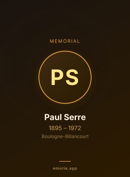 Memorial portrait of Paul Serre