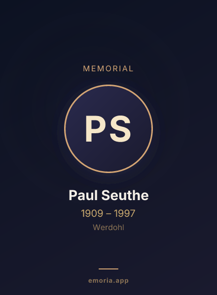Memorial portrait of Paul Seuthe