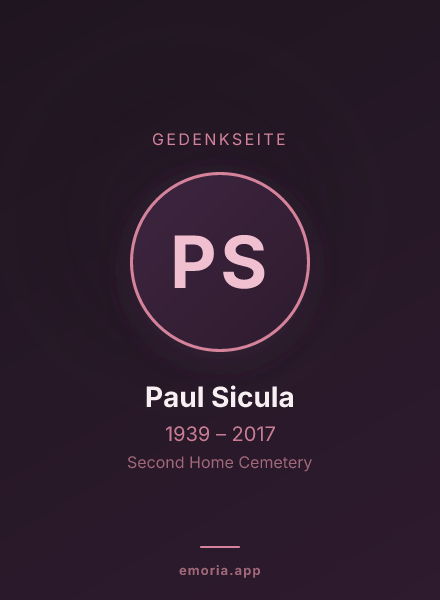 Gedenkportrait von Paul Sicula