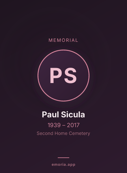 Memorial portrait of Paul Sicula