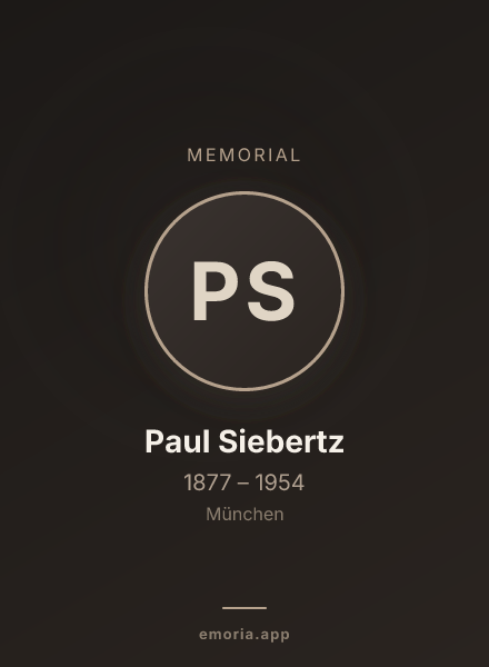 Memorial portrait of Paul Siebertz