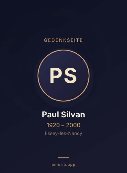Gedenkportrait von Paul Silvan