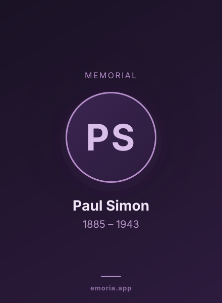 Memorial portrait of Paul Simon