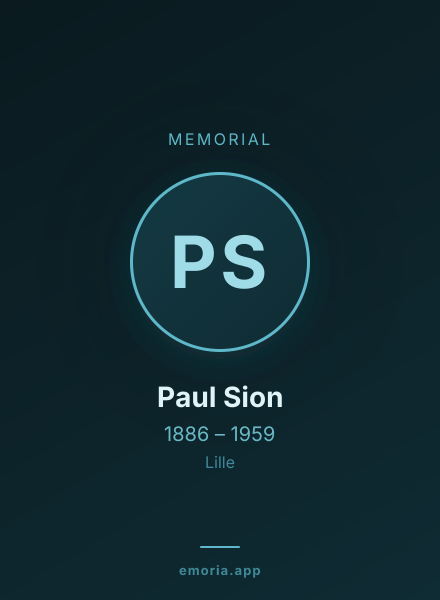 Memorial portrait of Paul Sion