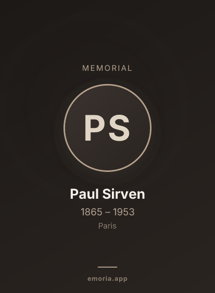 Memorial portrait of Paul Sirven