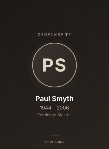 Gedenkportrait von Paul Smyth